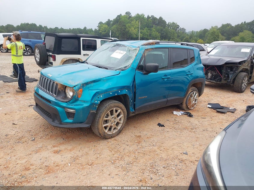 Vin: zacnjda18npn49106, lot: 46269325, jeep renegade sport 4x4 20222
