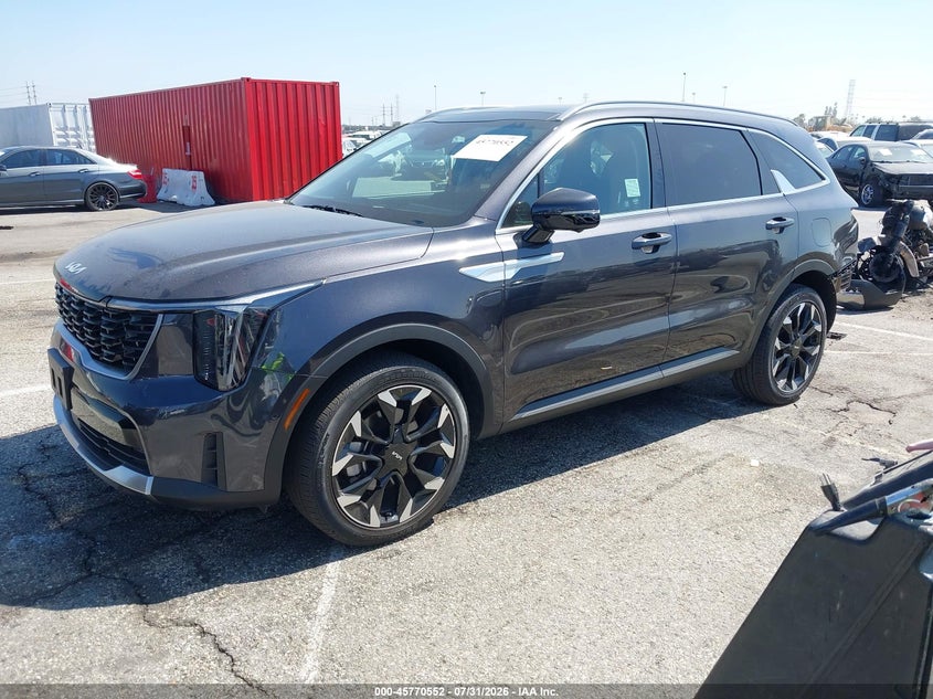 Vin: 5xyrk4jf9sg372767, lot: 46269332, kia sorento sx 20252