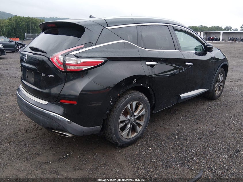 Vin: 5n1az2mhxfn218623, lot: 46269352, nissan murano sl 20154
