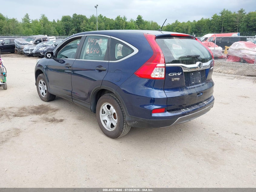 Vin: 2hkrm4h35fh630531, lot: 46269426, honda cr-v lx 20153