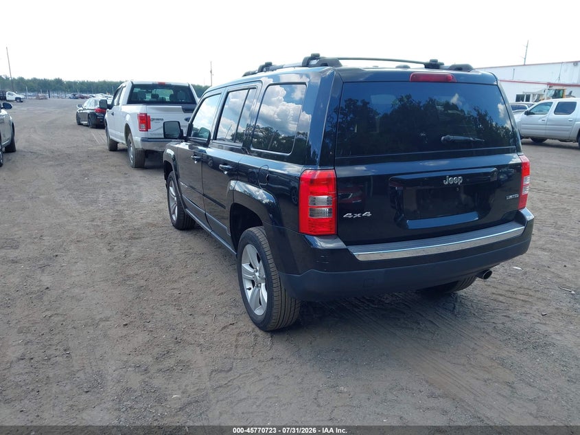 Vin: 1c4njrcb5dd185455, lot: 46269503, jeep patriot limited 20133