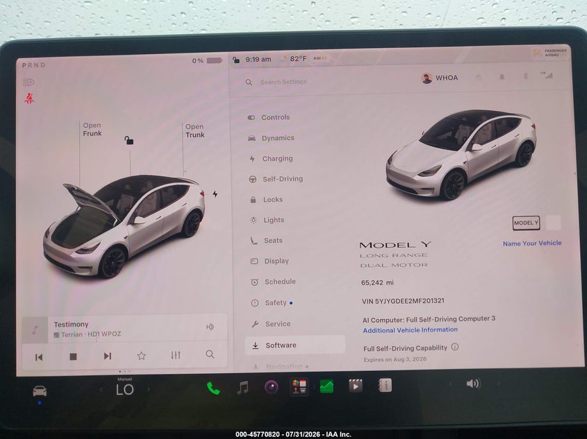2021 TESLA MODEL Y auction photo 7