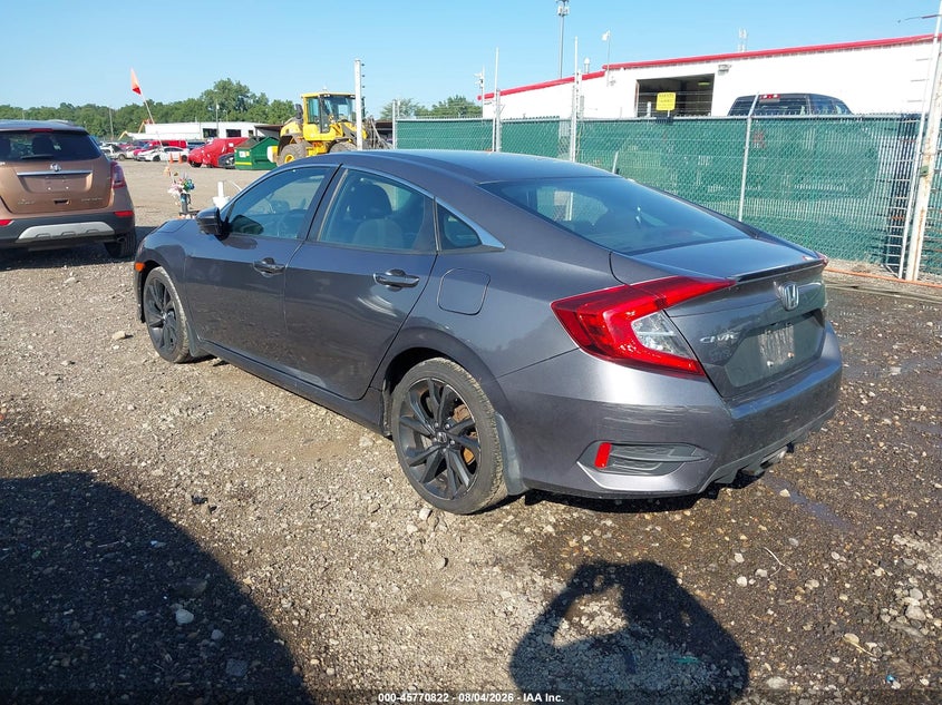 Vin: 19xfc2f87ke025529, lot: 46269602, honda civic sport 20193