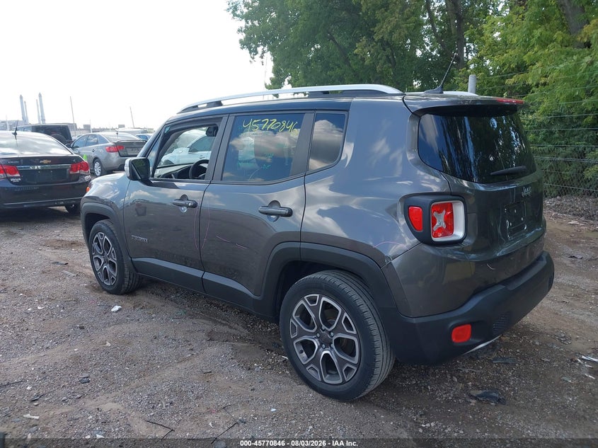 Vin: zaccjadb1hpe55523, lot: 46269626, jeep renegade limited 20173