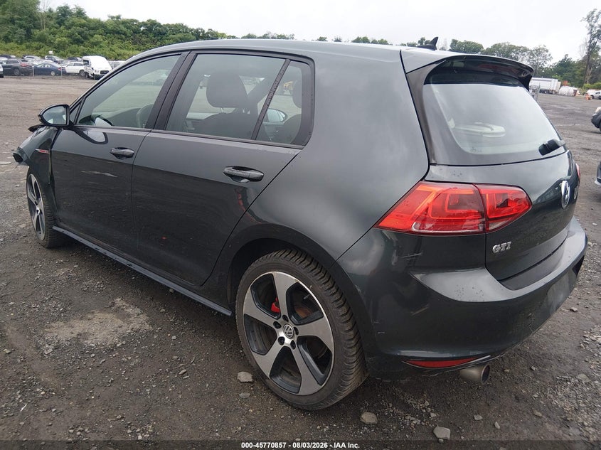 Vin: 3vw4t7au1hm022145, lot: 46269637, volkswagen golf gti autobahn 4-door/s 4-door/se 4-door/sport 4-door 20173