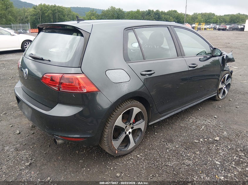 Vin: 3vw4t7au1hm022145, lot: 46269637, volkswagen golf gti autobahn 4-door/s 4-door/se 4-door/sport 4-door 20174