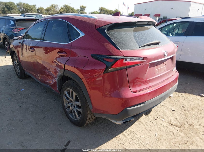 Vin: jtjyarbz1f2006125, lot: 46269645, lexus nx 200t 20153
