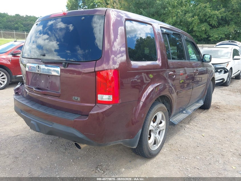 Vin: 5fnyf3h6xfb016261, lot: 46269656, honda pilot ex-l 20154