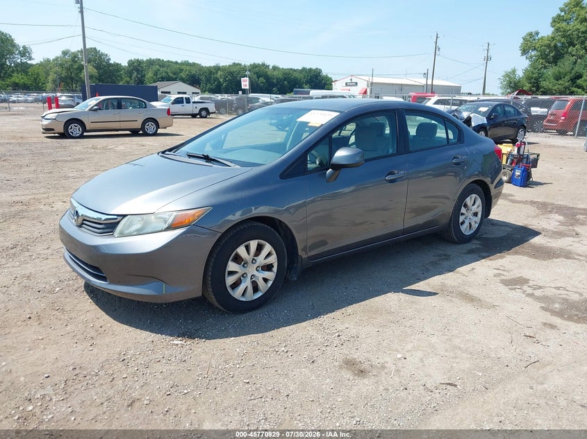 Vin: 19xfb2f5xce104042, lot: 46269709, honda civic lx 20122