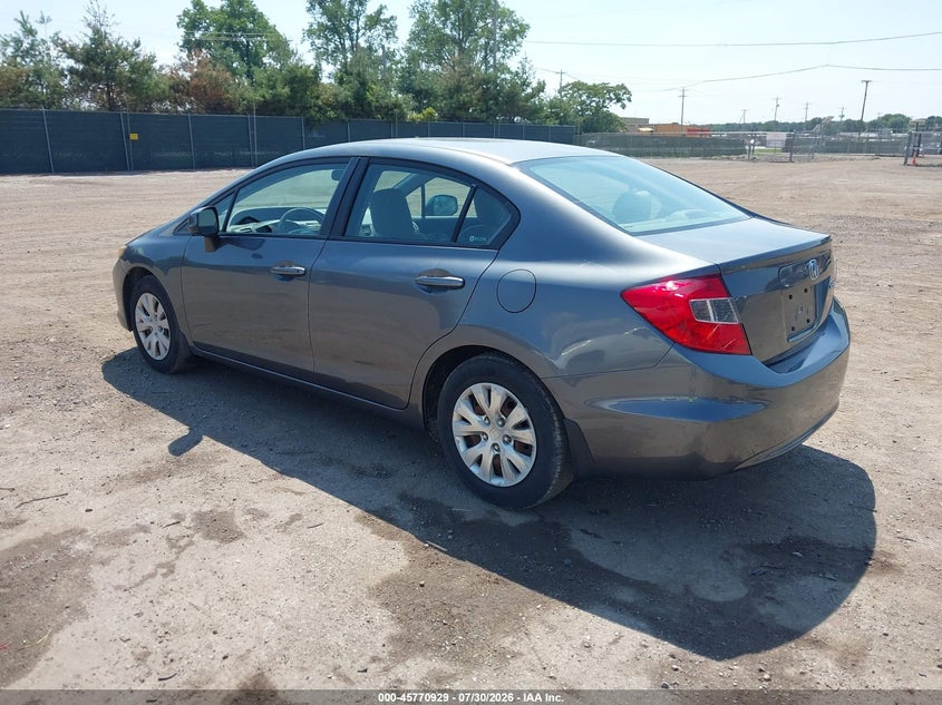 Vin: 19xfb2f5xce104042, lot: 46269709, honda civic lx 20123