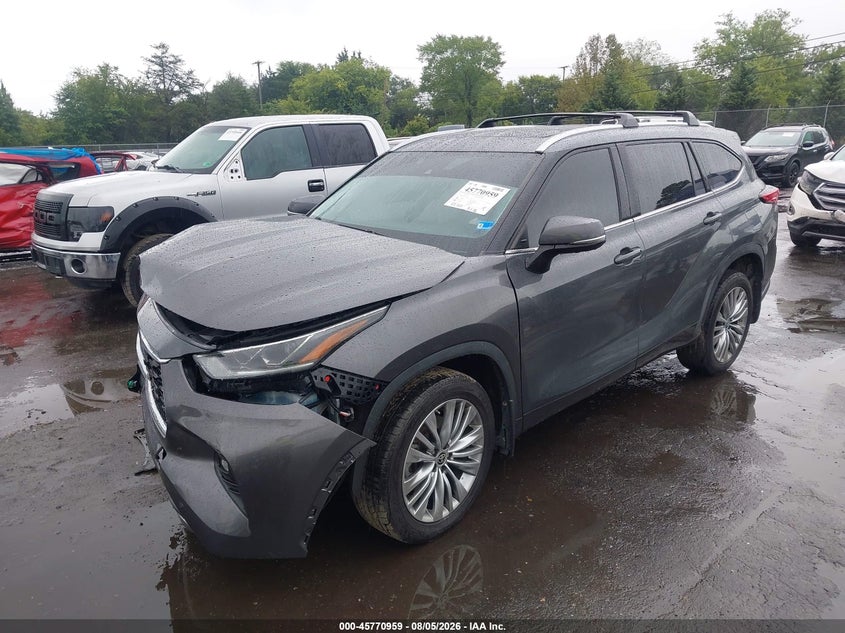 Vin: 5tdfzrbh6ns232744, lot: 46269739, toyota highlander platinum 20222