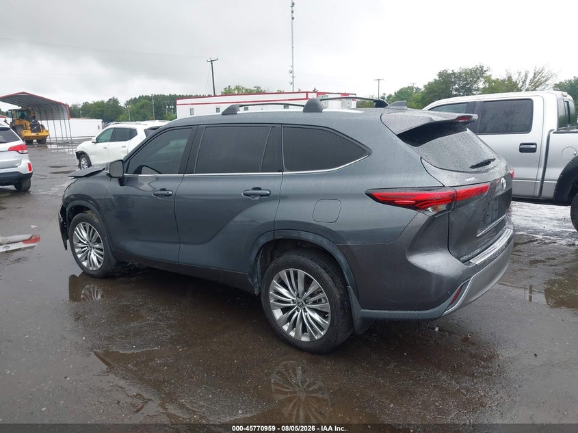Vin: 5tdfzrbh6ns232744, lot: 46269739, toyota highlander platinum 20223