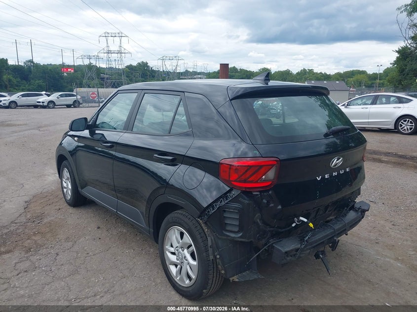 Vin: kmhrb8a36nu202037, lot: 46269775, hyundai venue se 20223