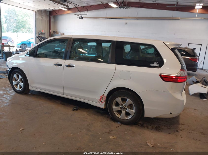 Vin: 5tdzz3dc4js928038, lot: 46269823, toyota sienna l 7 passenger 20183