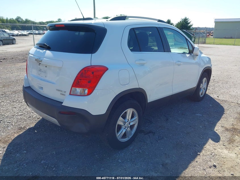 Vin: kl7cjpsbxgb590513, lot: 46269895, chevrolet trax lt 20164