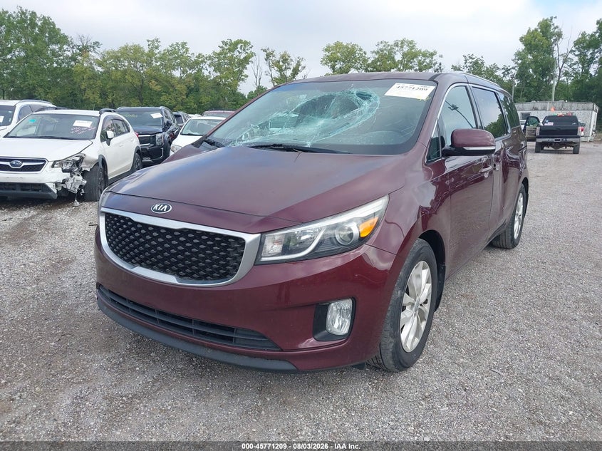 Vin: kndmc5c1xf6051411, lot: 46269989, kia sedona ex 20152