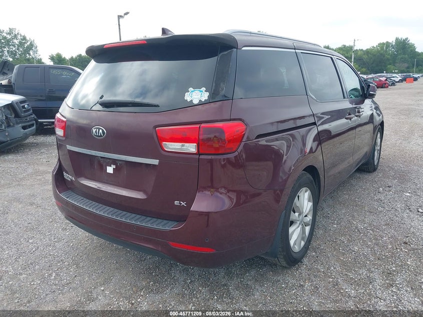 Vin: kndmc5c1xf6051411, lot: 46269989, kia sedona ex 20154