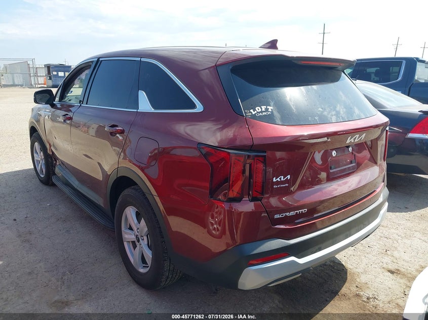 Vin: 5xyrg4jc1sg334117, lot: 46270042, kia sorento lx 20253