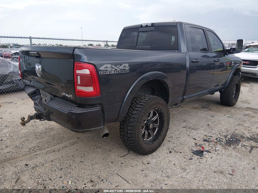 Vin: 3c6ur5flxlg251248, lot: 46270072, ram 2500 laramie  4x4 6'4 box 20204