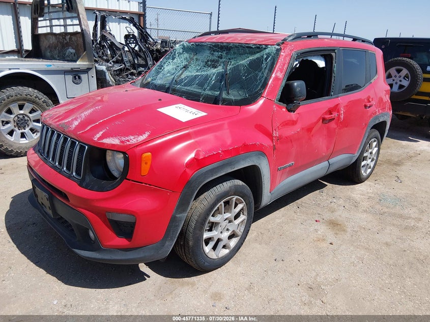 Vin: zacnjdb12npn61959, lot: 46270114, jeep renegade latitude 4x4 20222
