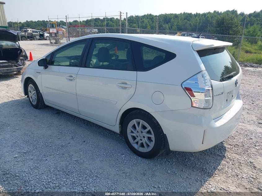 Vin: jtdzn3eu4d3206657, lot: 46270128, toyota prius v three 20133