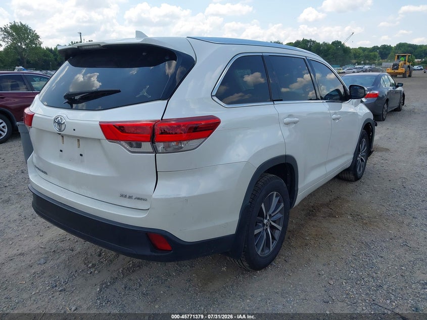 Vin: 5tdjzrfh4hs448617, lot: 46270159, toyota highlander xle 20174