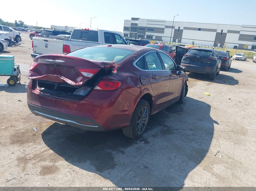 Vin: 1c3cccabxfn538825, lot: 46270178, chrysler 200 limited 20154