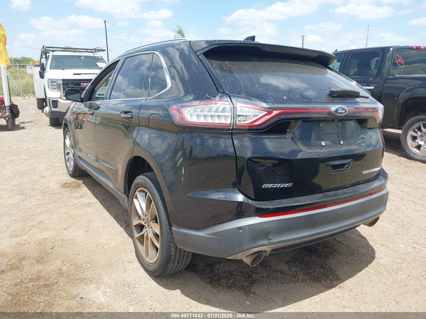 Vin: 2fmpk3k87gbb77968, lot: 46270312, ford edge titanium 20163