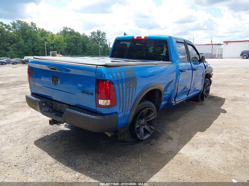 Vin: 1c6rr7ggxms511015, lot: 46270328, ram 1500 classic warlock  4x4 6'4 box 20214