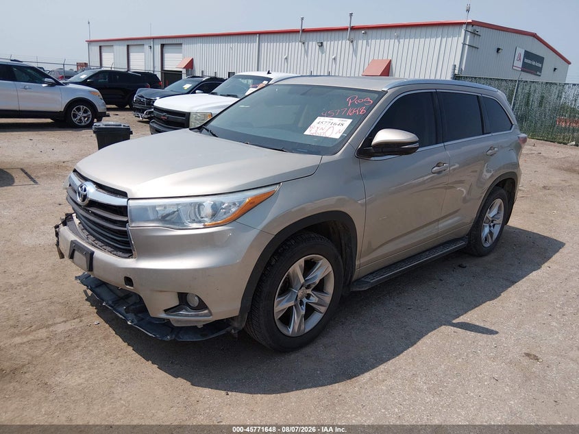 Vin: 5tdykrfh0fs062874, lot: 46270428, toyota highlander limited v6 20152