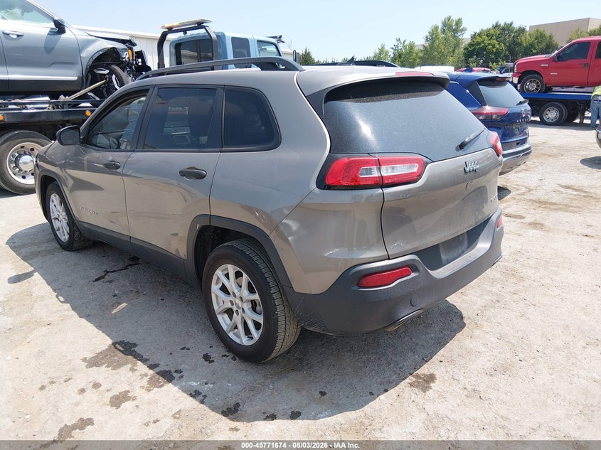 Vin: 1c4pjlab7gw290886, lot: 46270454, jeep cherokee sport 20163