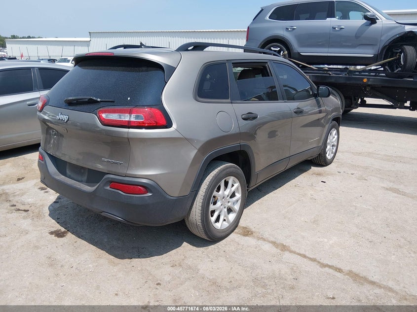 Vin: 1c4pjlab7gw290886, lot: 46270454, jeep cherokee sport 20164