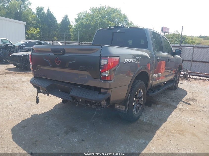 Vin: 1n6aa1ed2pn106771, lot: 46270507, nissan titan pro-4x 4x4 20234