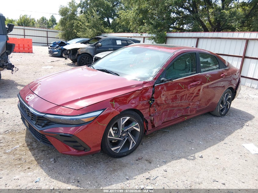 Vin: kmhlp4dg1ru772497, lot: 46270579, hyundai elantra limited 20242