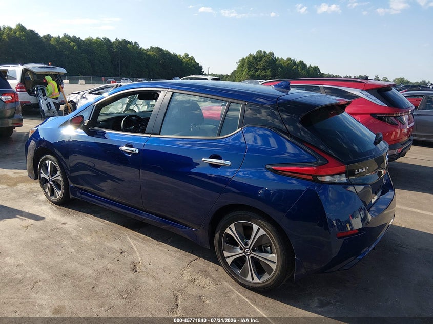 Vin: 1n4bz1cv2nc559749, lot: 46270620, nissan leaf sv plus 62 kwh 20223
