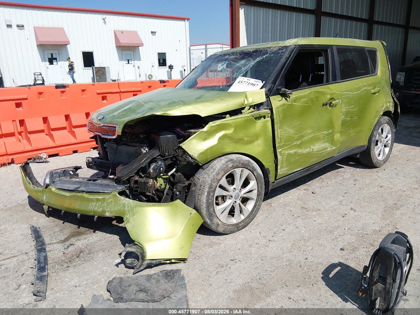Vin: kndjp3a52f7756988, lot: 46270687, kia soul + 20152