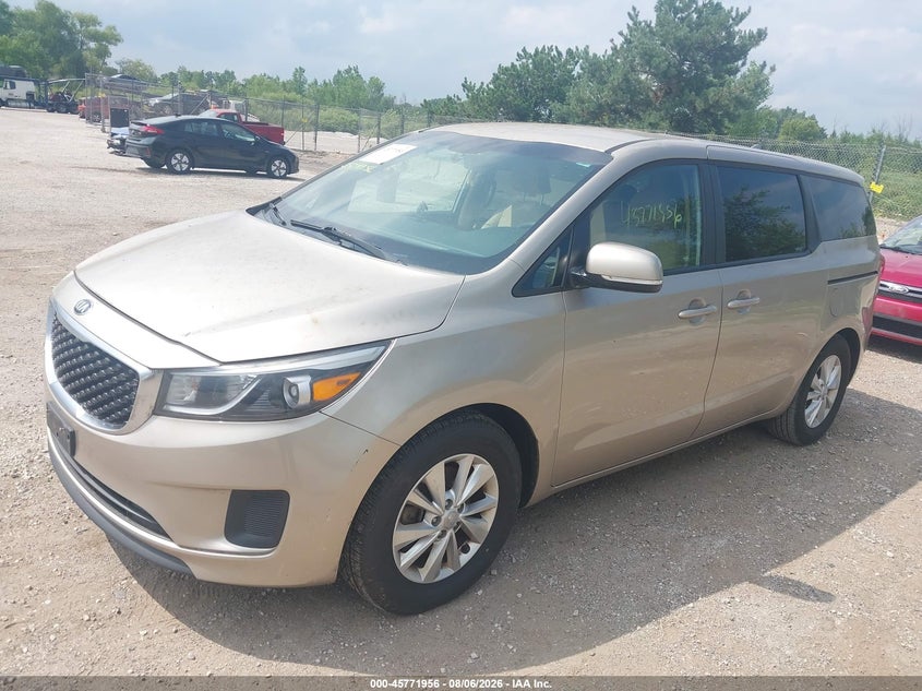 Vin: kndmb5c10h6231938, lot: 46270736, kia sedona lx 20172