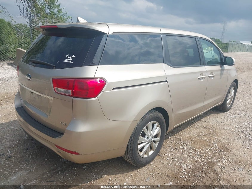 Vin: kndmb5c10h6231938, lot: 46270736, kia sedona lx 20174