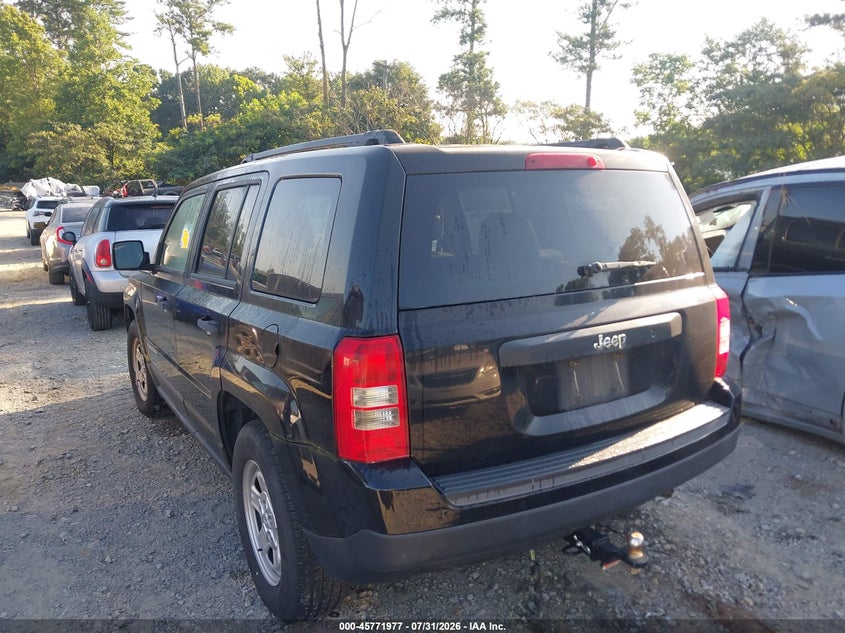 Vin: 1c4njpbb9fd149616, lot: 46270758, jeep patriot sport 20153