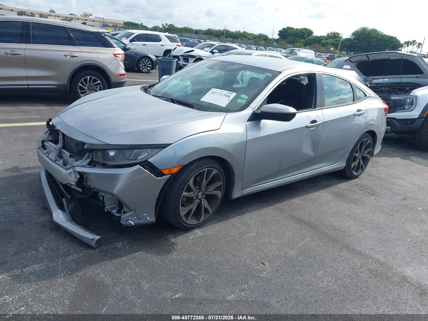 2020 Honda Civic, Front End, IAAI, VIN 2HGFC2F82LH584994 — photo 2