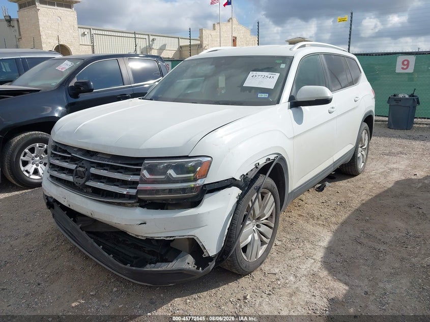 Vin: 1v2wr2ca5kc577820, lot: 46271325, volkswagen atlas 3.6l v6 se w/technology 20192