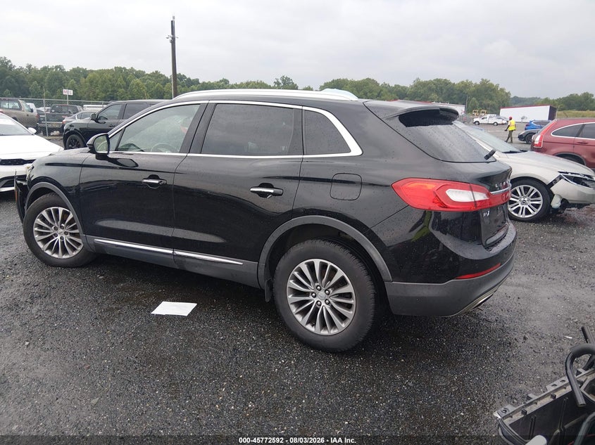 Vin: 2lmpj6kr6hbl33887, lot: 46271372, lincoln mkx select 20173
