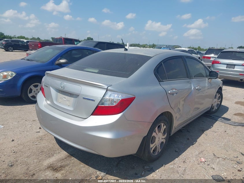 2012 HONDA CIVIC HYBRID auction photo 4