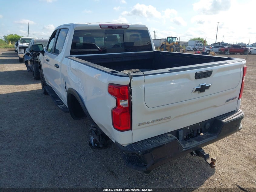 Vin: 3gcudhel0pg162532, lot: 46271390, chevrolet silverado 1500 4wd  short bed zr2 20233