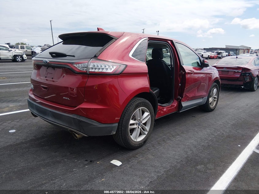 Vin: 2fmtk3j80fbb30456, lot: 46271432, ford edge sel 20154