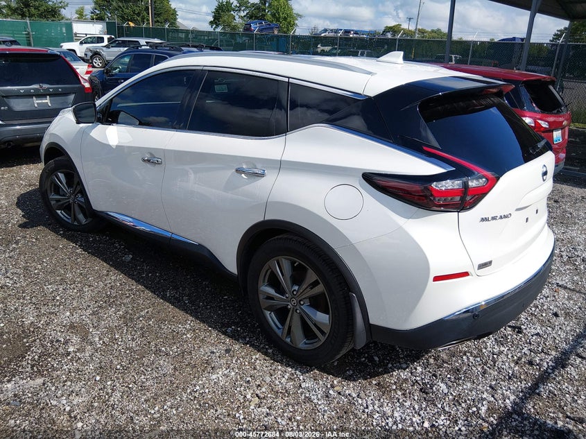 Vin: 5n1az2ms5kn104826, lot: 46271465, nissan murano platinum 20193