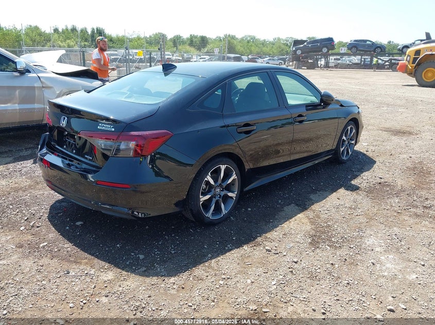 Vin: 2hgfe4f88sh301664, lot: 46271696, honda civic hybrid sport/sport touring 20254