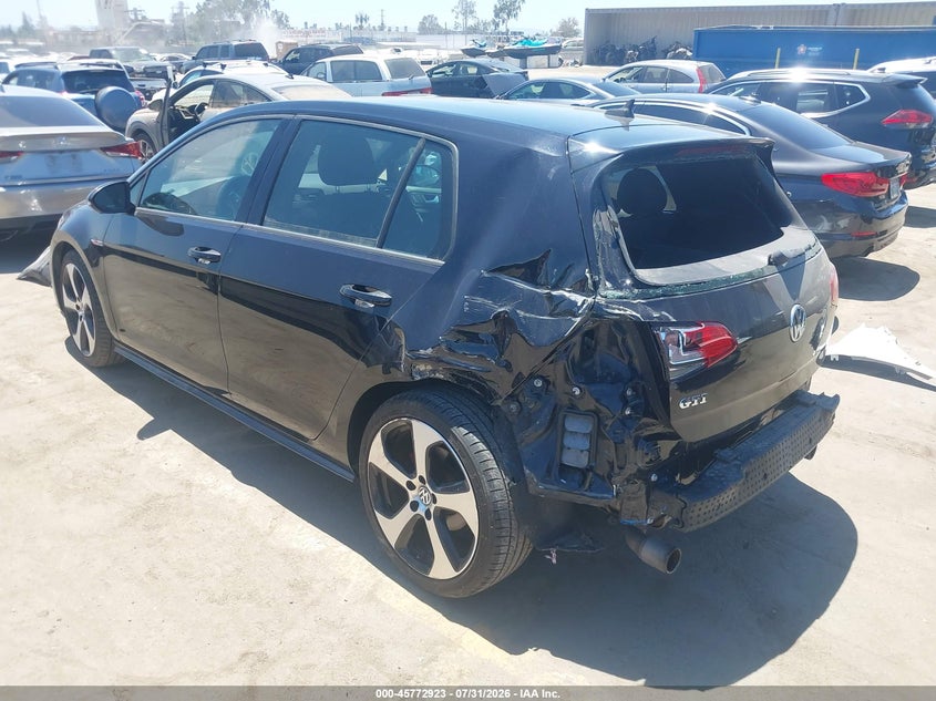 Vin: 3vw5t7au5fm074993, lot: 46271703, volkswagen golf gti 2.0t s 4-door 20153