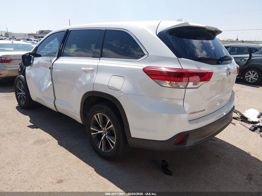 Vin: 5tdzzrfh3hs197351, lot: 46271777, toyota highlander le plus 20173