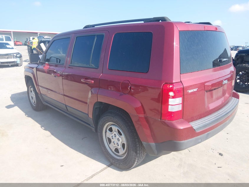 Vin: 1c4njpba9hd115606, lot: 46271892, jeep patriot sport 20173